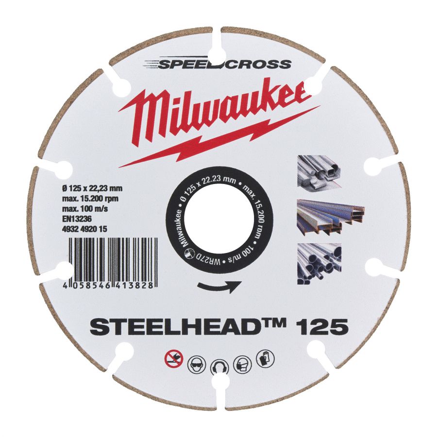 Diamanttrennscheibe DH STEELHEAD 125 mm für Stahl, Edelstahl und Beton - 1 Stück